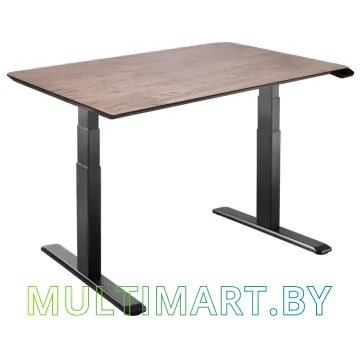 Стол для работы стоя ErgoSmart Wooden Unique Ergo Desk 1300х750х27 мм (дуб мореный/черный)